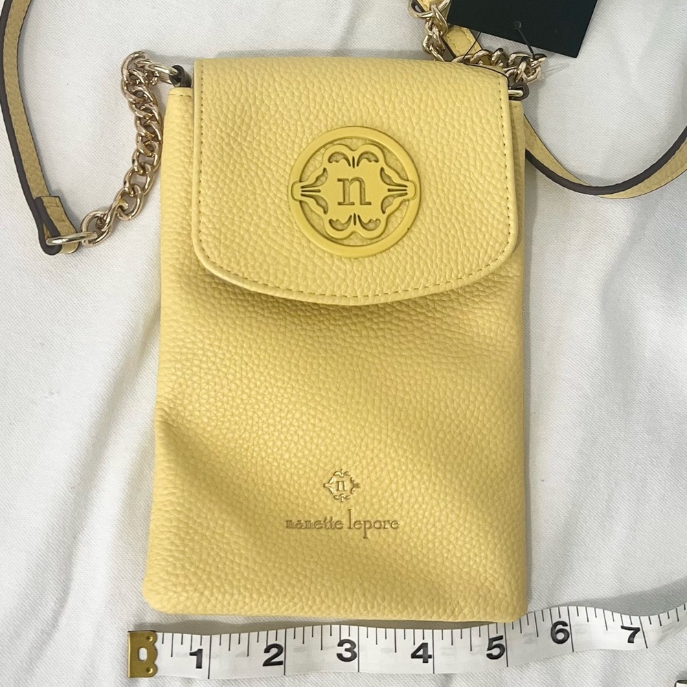 SOLD!  NWT! Nanette Lepore ‘Daphney’ Cross Body Bag in Yellow.
